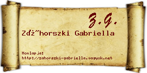 Záhorszki Gabriella névjegykártya